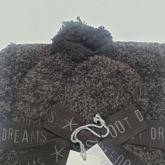 Barefoot Dreams Pom Pom Beanie & Scarf Set Espresso/Cocoa One Size Winter Gift - Picture 11 of 16